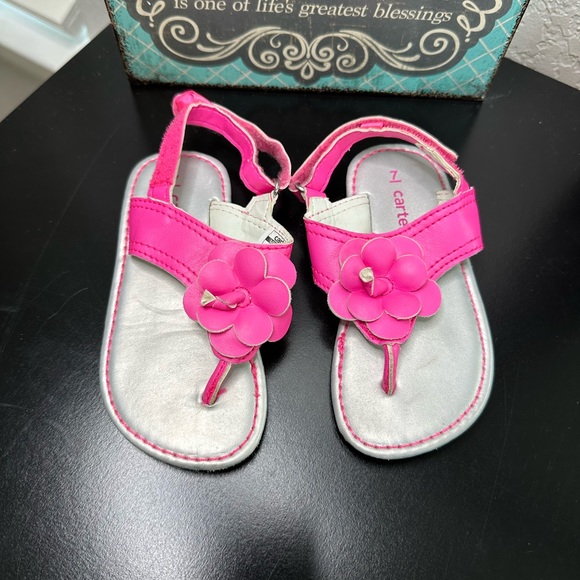 Carter's Other - Carter’s Toddler Girl Strappy Sandals with Flower Size 7